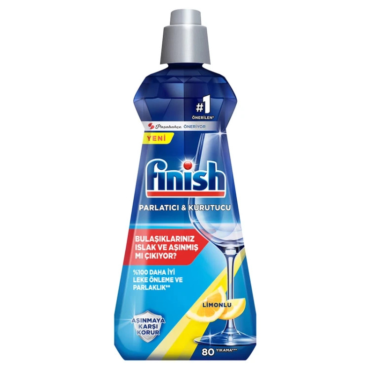 مایع جلادهنده ماشین ظرفشویی فینیش مدل Black Parlatici Leamon حجم 400 میلیلیتر م