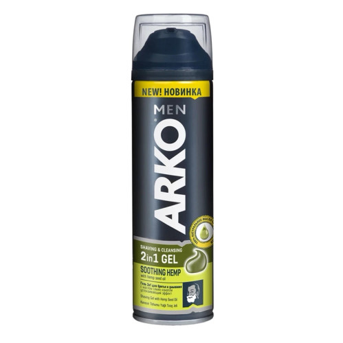 ژل اصلاح آرکو من (arko men) مدل Soothing Hemp حجم 200 میلی لیتر