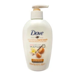 مایع دستشویی داو (Dove) سری NOURISHING حاوی رایحه شی باتر و وانیل حجم ۲۵۰ میلی لیتر