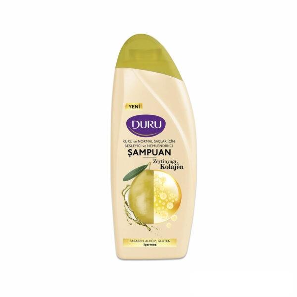 شامپو مغذی و مرطوب کننده دورو Duru حاوی روغن زیتون و کلاژن مناسب موهای معمولی و خشک 500 میل