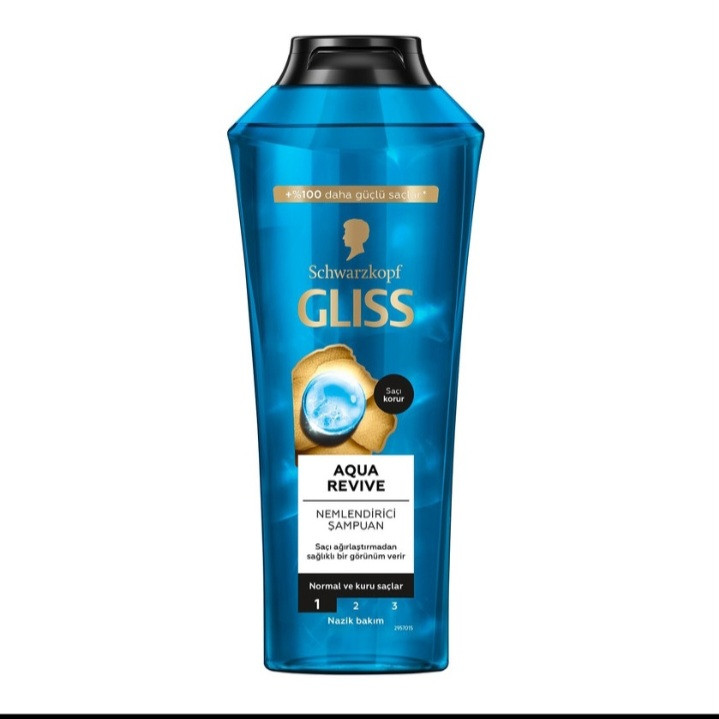 شامپو گلیس Gliss مدل AQUA REVIVE مناسب موهای معمولی و خشک حجم 500 میل