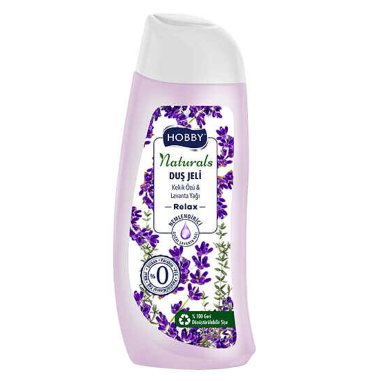 شامپو بدن هوبی Hobby سری Naturals مدل Relax حاوی عصاره آویشن و روغن اسطوخودوس 500 میل