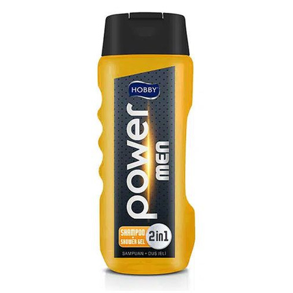 شامپو سر و بدن هوبی Power Men مدل ۲ در ۱ حجم 400 میلی لیتر