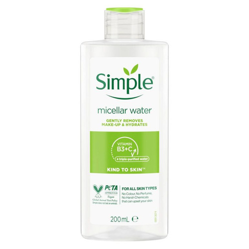 میسلار واتر آرایش پاک کن سیمپل simple مناسب پوست حساس 200 میل