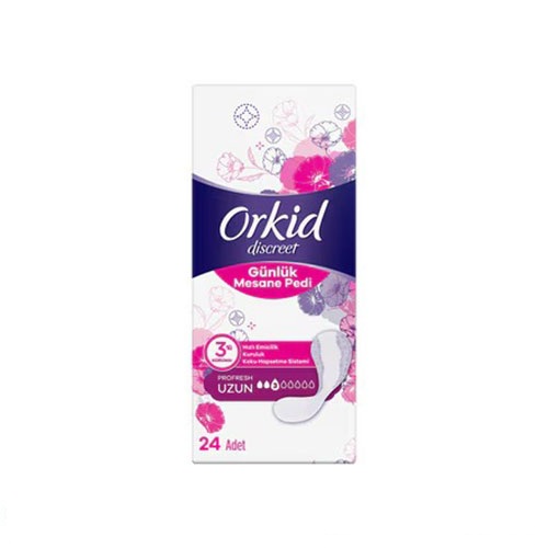 پد روزانه ارکید orkid مدل disecret سایز بلند 3 بسته 24 عددی