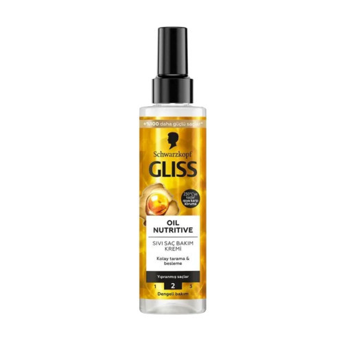 اسپری دو فاز مو گلیس Gliss مدل oil nutritive حجم 200 میلی لیتر