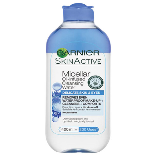 میسلار واتر دو فاز گارنیر آبی حاوی عصاره گل گندم حجم ۴۰۰ میل